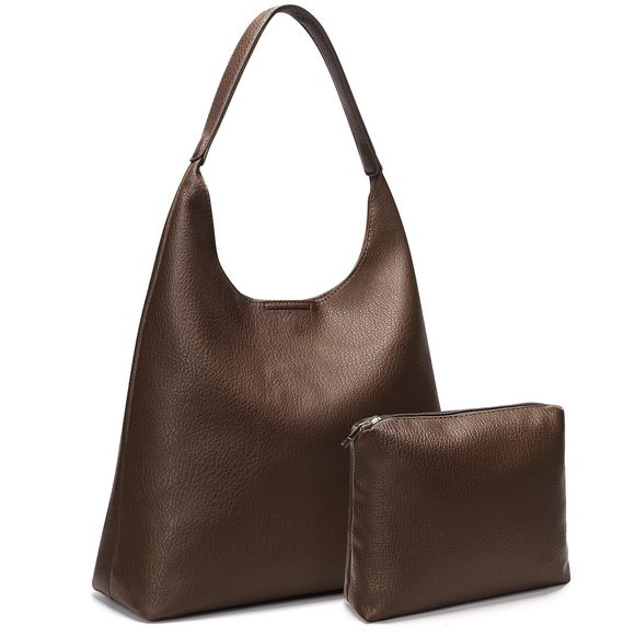 Hobo Bags, Soft Vegan Leather Shoulder Handbags, Slouchy Tote :D - Picture 1 of 6